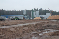 Sõmerpalu valda Järvere külla rajatava OÜ Warmeston pelletitehase ehitustööd käesoleva aasta jaanuari algul.         Foto: Võrumaa Teataja