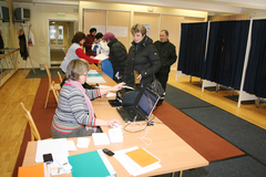 Riigikogu valimiste  eelhääletamine 19. veebruari keskpäeval Kandles. Foto: VÕRUMAA TEATAJA