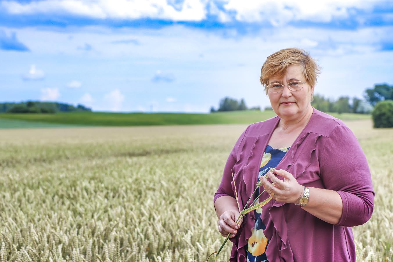 Võrumaa Talupidajate Liidu tegevjuht Marika Parv ei näe hoogustunud teraviljakasvatuses rõõmusõnumit, vaid muret loomakasvatuse taandumise pärast. Foto: AIGAR NAGEL