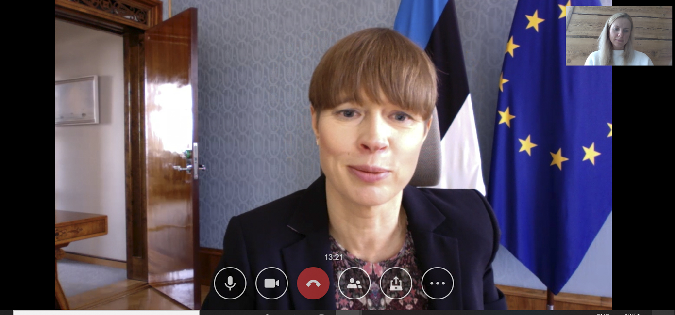  President Kersti Kaljulaid andis Võrumaa Teatajale videosilla vahendusel intervjuu
