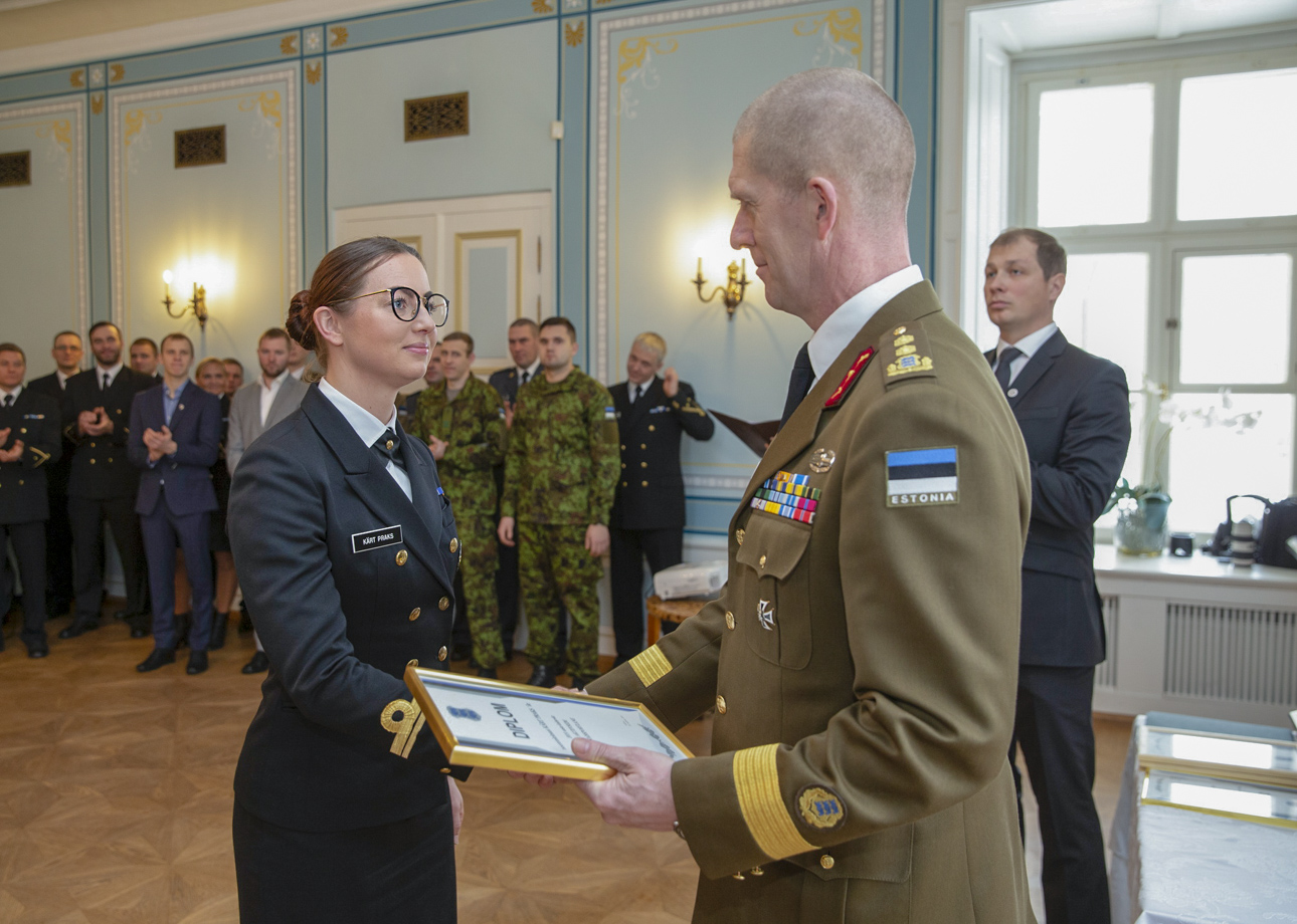 2019. aasta parimate sportlaste autasustamine: kolmandat aastat järjest oli aktiivseim kaitseväe naissportlane Kärt Praks. Foto: ERAKOGU