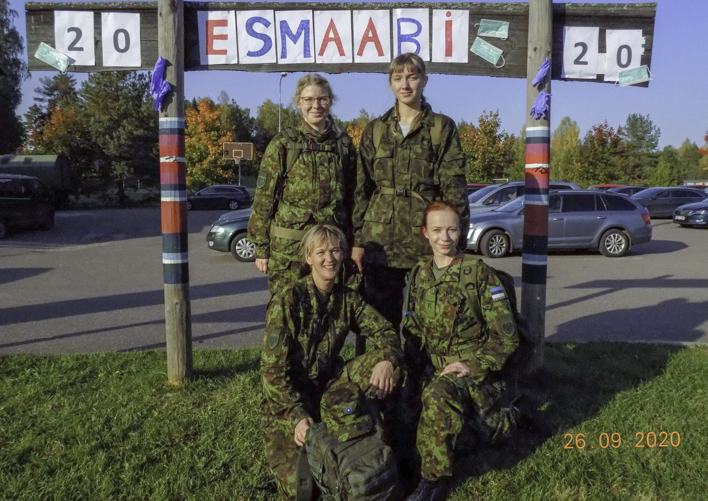 Naiskodukaitse esmaabi erialavõistluse võidu tõid koju Laura Vill (taga vasakult) ja Laura Järvpõld, Jaanika Sild (ees vasakult) ja Maie Vumba. Foto: ERAKOGU