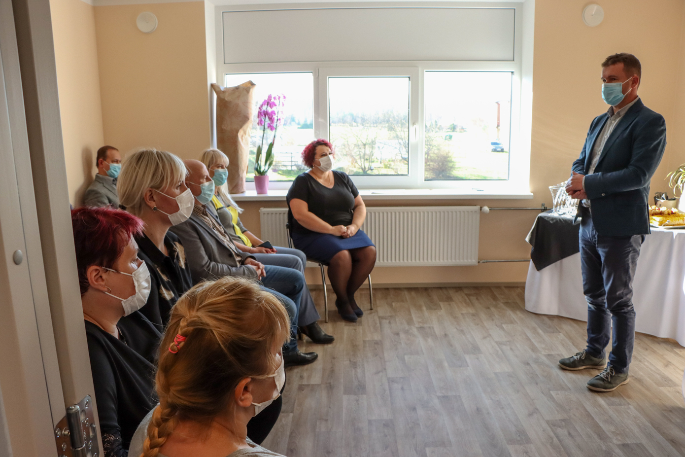 Võru vallavanem Kalmer Puusepp tõdes avamisel, et Kääpa sotsiaalkeskuse rekonstrueerimistööd sündisid kõigi osapoolte ühisel väga heal koostööl. FOTOD: Birgit Pettai