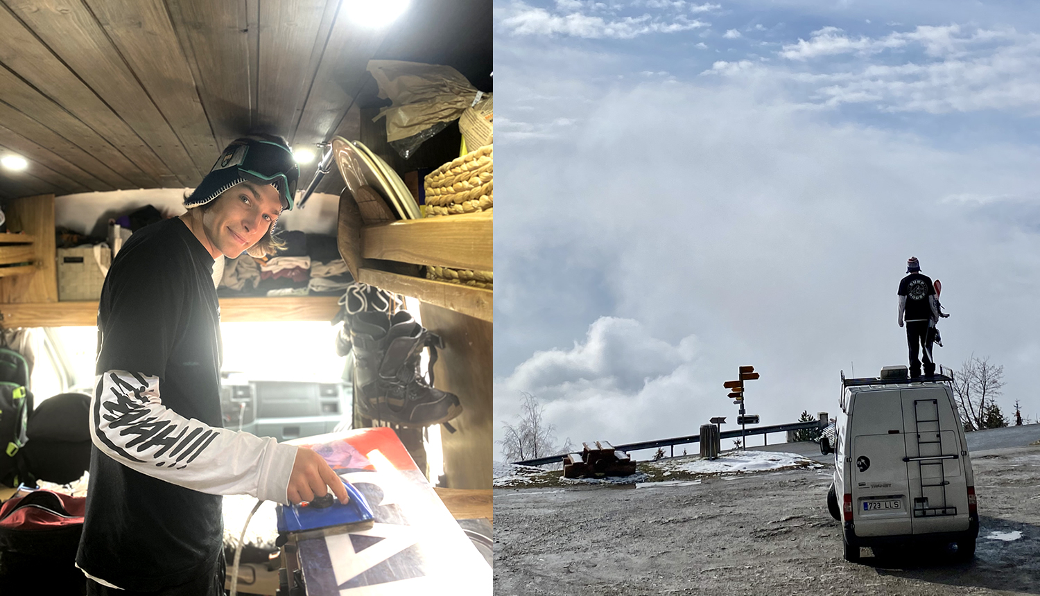 Rõugest pärit 21aastane lumelaudur Marten Kikas saavutas Šveitsis toimunud maailmakarika  Big Airi hüpetes 21. koha. Foto: ERAKOGU