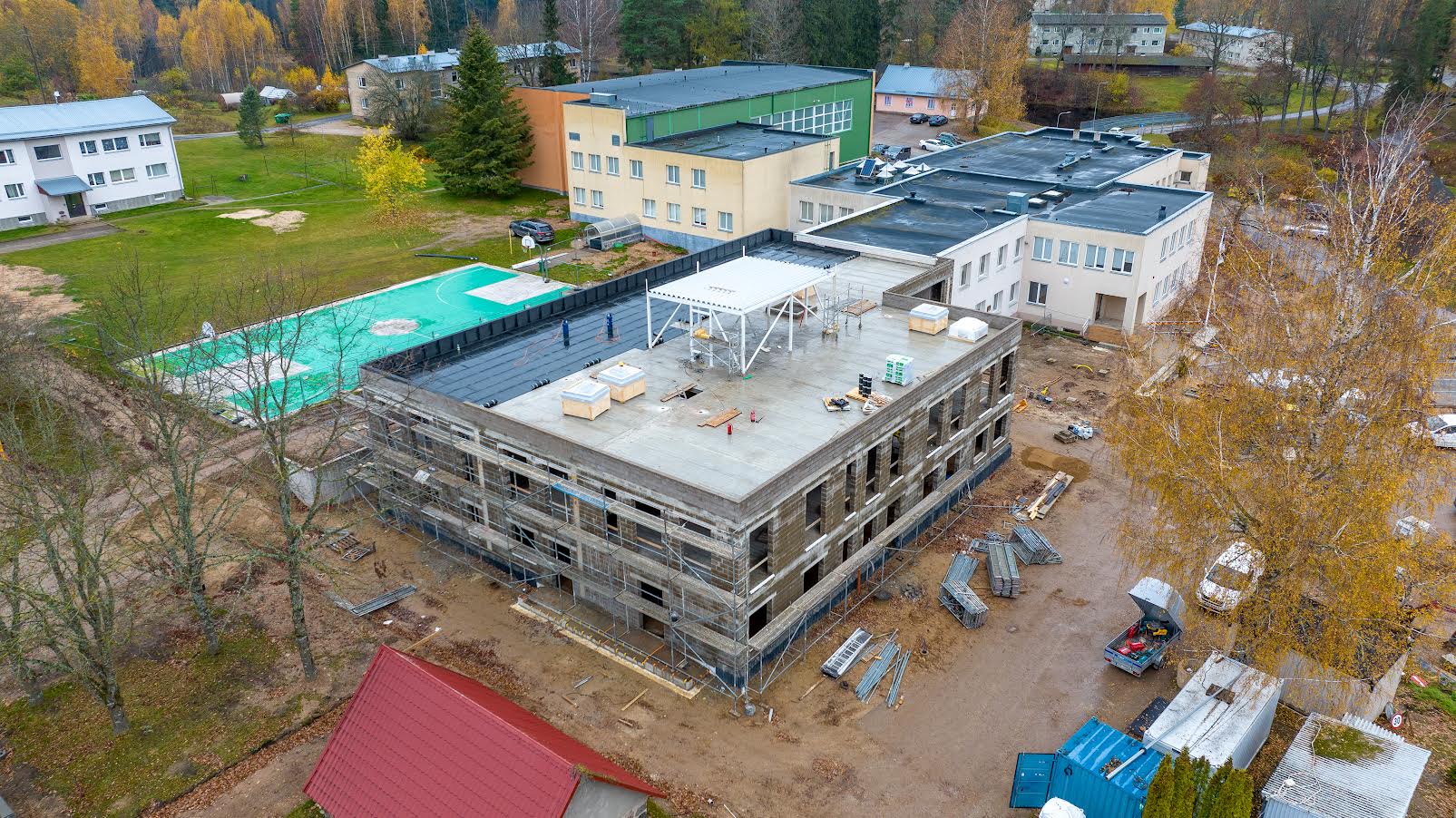 Juunikuus alanud ehitustööd loodetakse lõpetada järgmise aasta augustikuus. Foto: Aigar Nagel