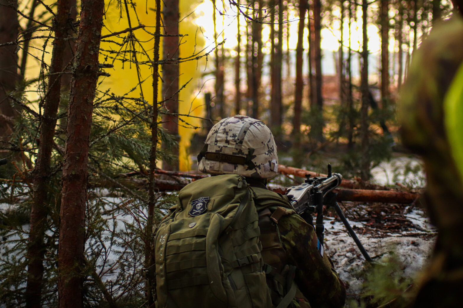 Sel kevadel tegid Kuperjanovi jalaväepataljoni 2. jalaväebrigaadi sõdurid laskmisharjutusi koos liitlasüksusega. Foto: UKU-KRISTJAN SASS