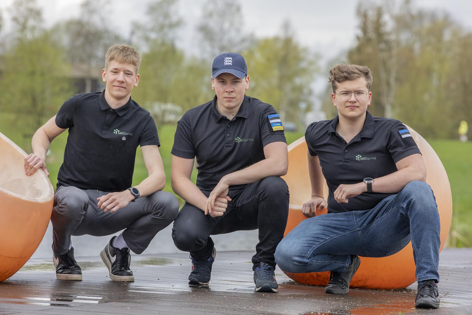 MilSpray liikmed Reio Metsla (vasakult),  Tair Linnas ja Robin Laiv. FOTO: Aigar Nagel