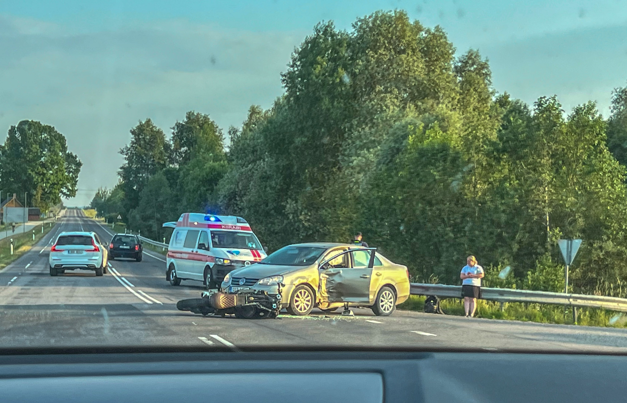 Võru-Põlva maanteel toimus sõiduauto ja rolleri kokkupõrge