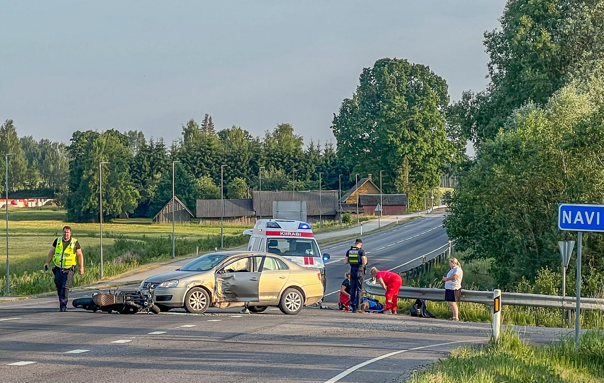 Võru-Põlva maanteel toimus sõiduauto ja rolleri kokkupõrge