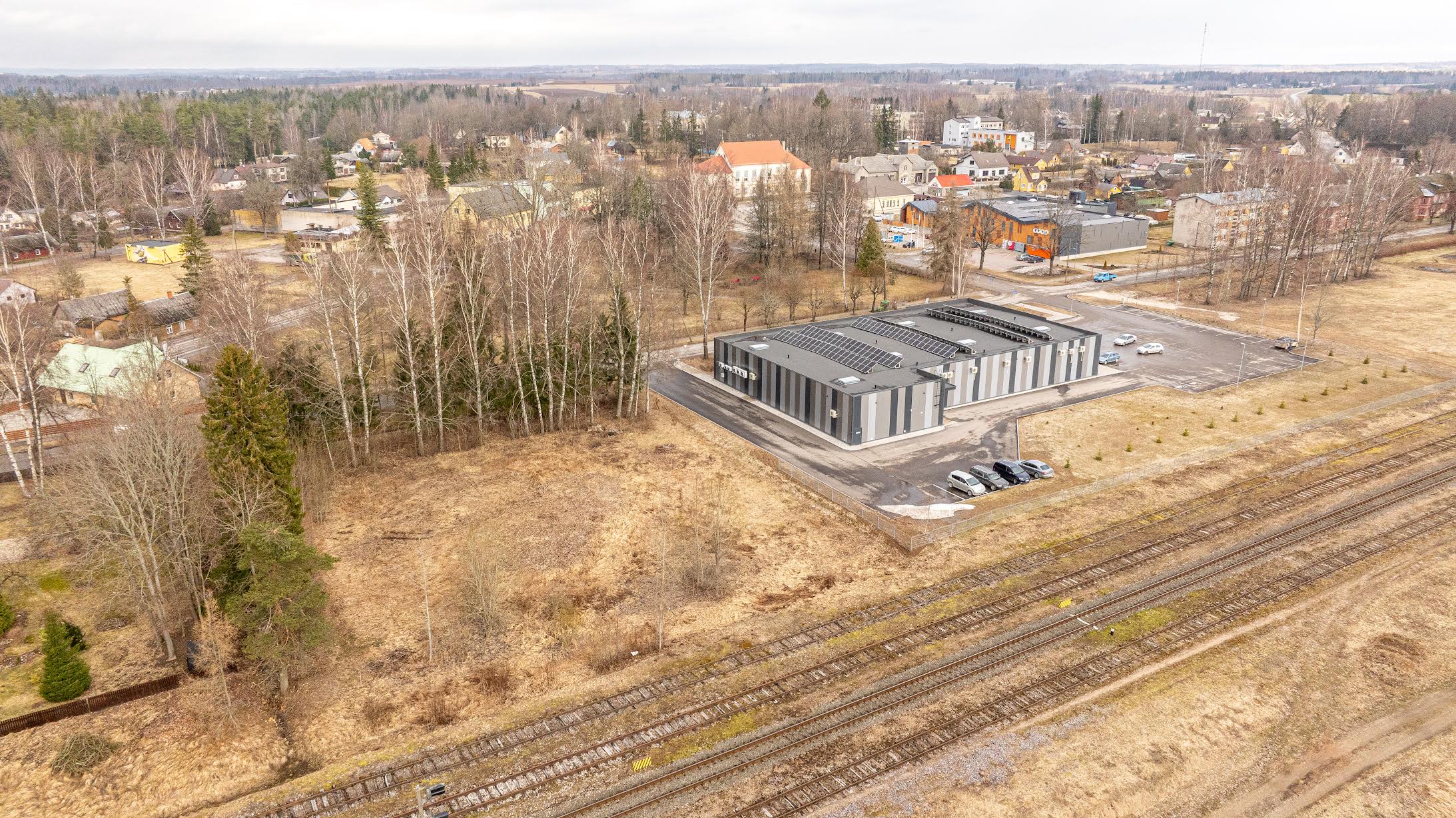 26. märtsi droonifotolt saab aimu, kuhu planeerib Tartu ettevõte ehitada ärihoone ning selvepesula. Foto: AIGAR NAGEL