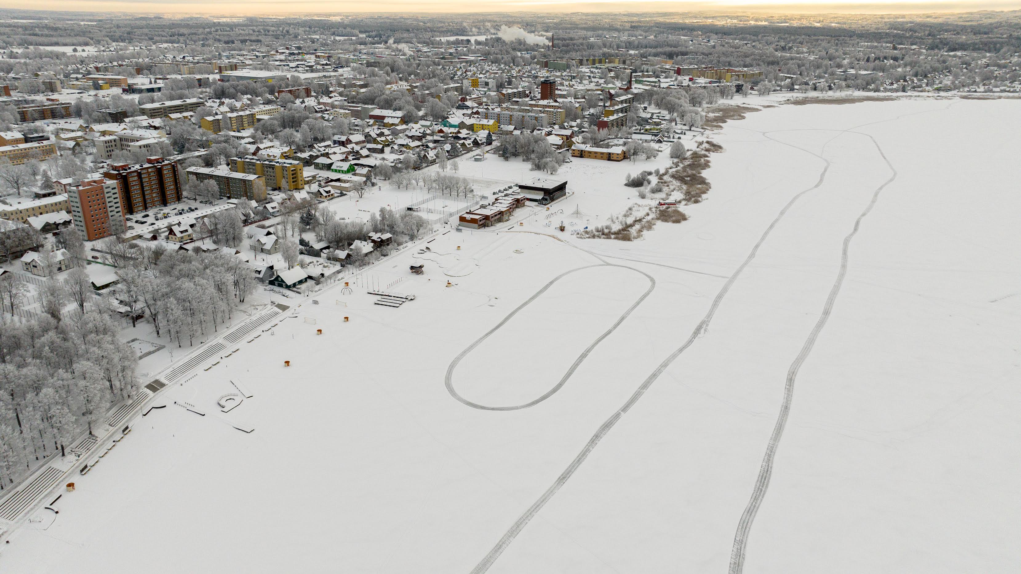 Nädalavahetusel rajati Tamulale uisutamiseks paarikilomeetrine ring FOTO: Aigar Nagel