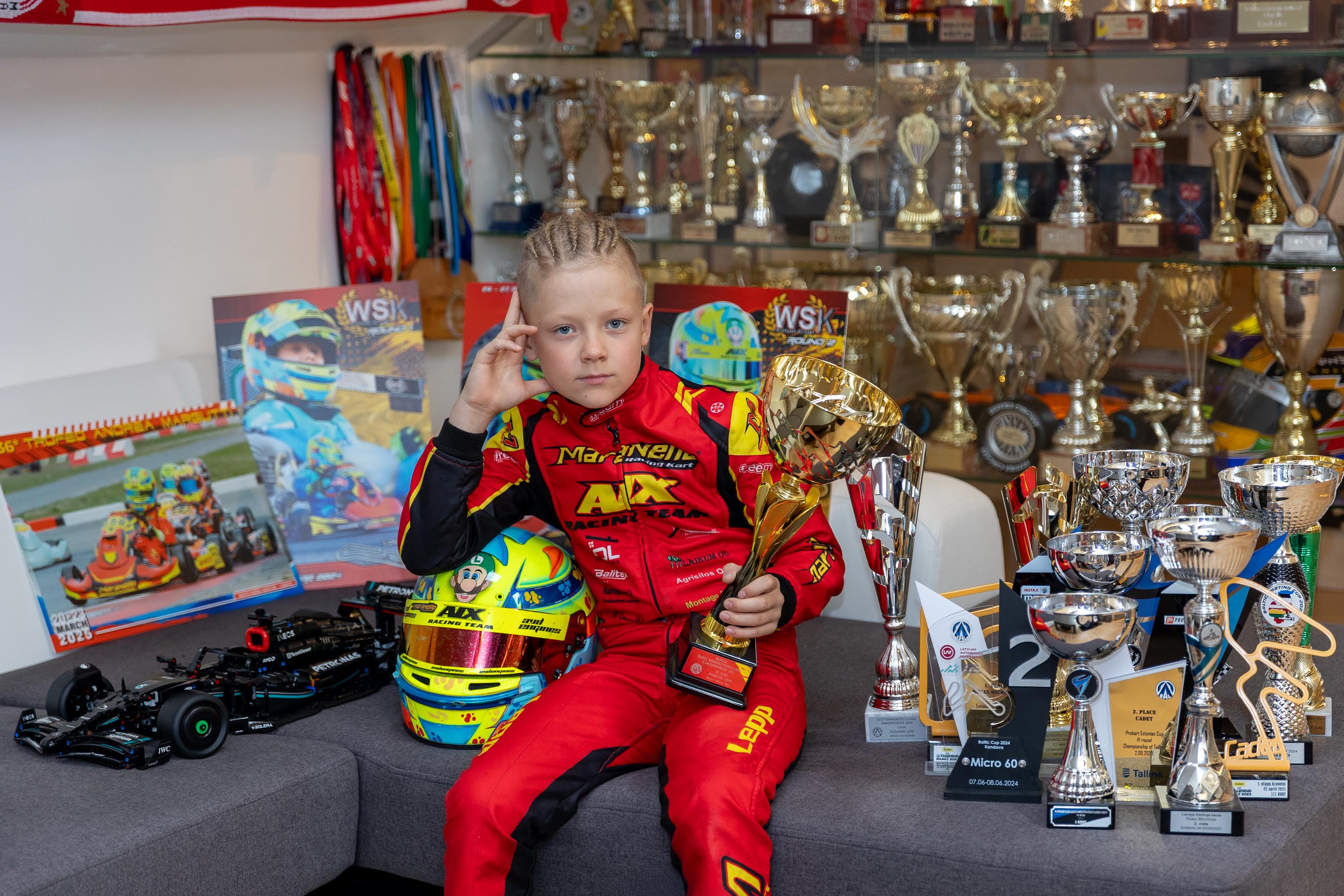 Poodiumikohti võitev Võru motosportlane Dominik Lepp hakkas kardispordiga aktiivselt tegelema 2021. aasta sügisel. Foto: Aigar Nagel